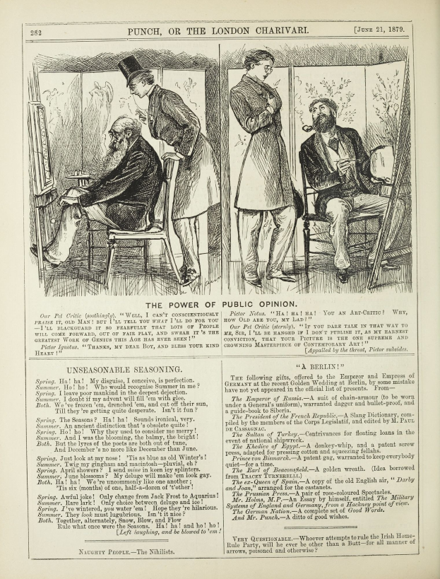 Ein altes Buchcover mit einem Mann in einem Stuhl sitzend und einem ernsthaften Gesichtsausdruck sowie einer Frau daneben, die nachdenklich aussieht, mit dem Titel "Die Macht der öffentlichen Meinung" sichtbar.