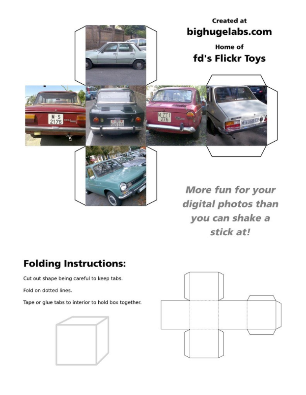 Ein Präsentationsschlit mit Fahrzeugen auf einer Straße mit Text.